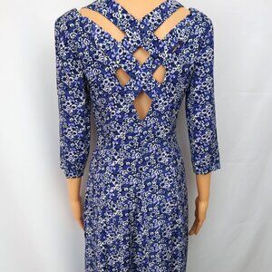 AMP Calico Dress Size 3 Floral Woven Sweetheart Country Cottage Ditzy Prairie